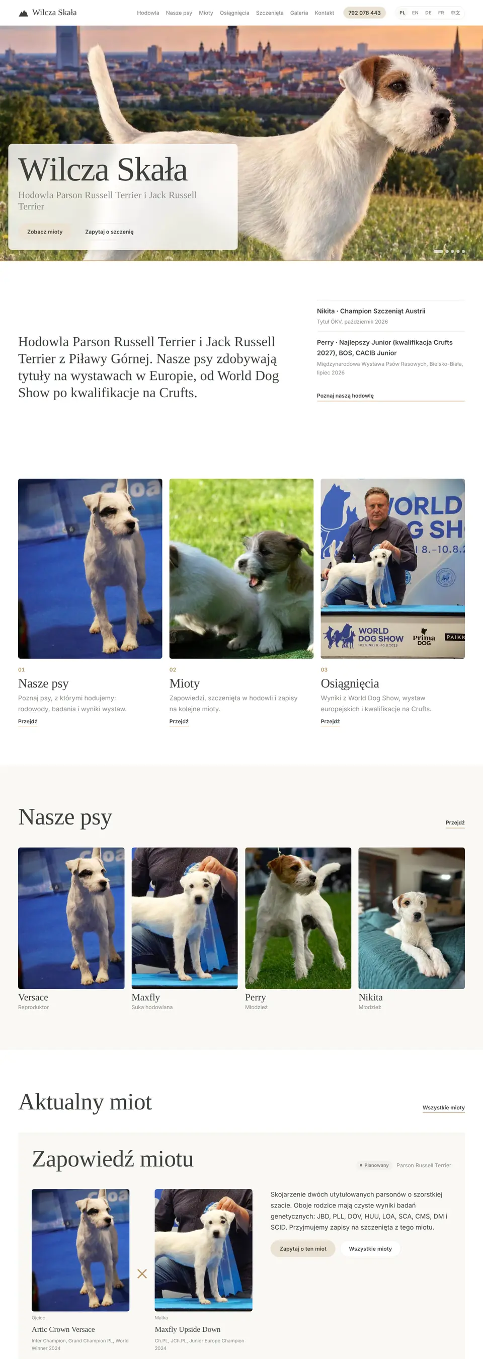 Wilcza Skała – podgląd strony